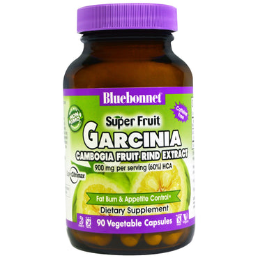 Bluebonnet Nutrition, Super Fruit, extracto de cáscara de fruta de Garcinia Cambogia, 90 cápsulas vegetales