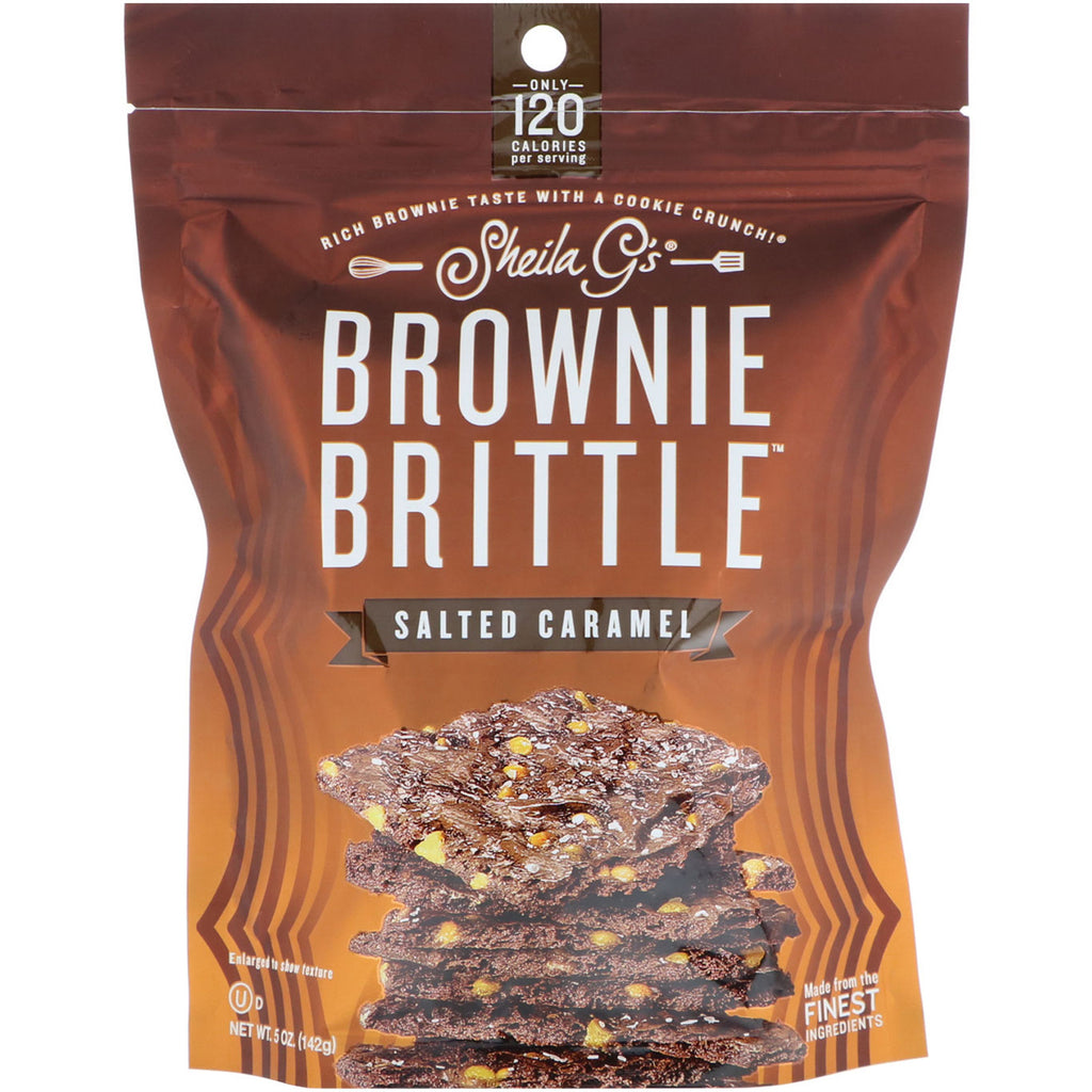 Sheila G's, Brownie Brittle, Caramel sărat, 5 oz (142 g)