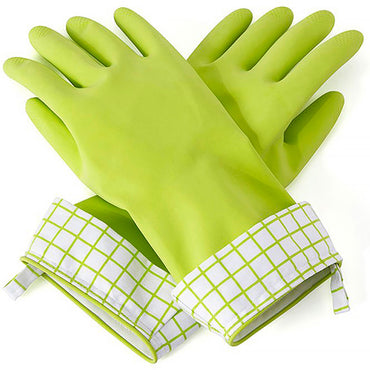 Full Circle, Splash Patrol, Natural Latex Cleaning Gloves, M/L, Green, 1 Pair