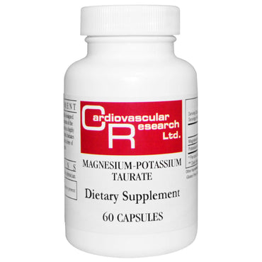 Cardiovascular Research Ltd., Magnesium-Potassium Taurate, 60 Capsules