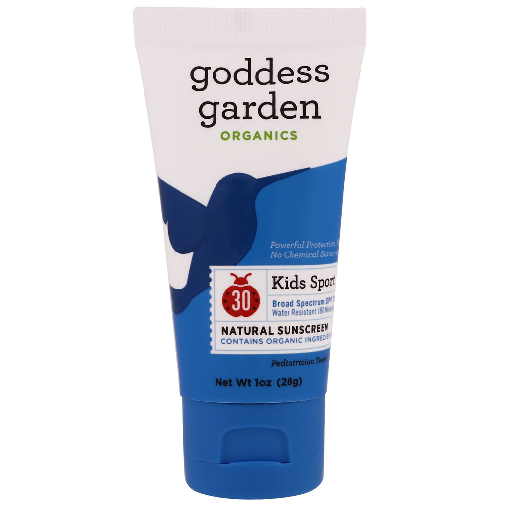 Goddess Garden's Kids Sport Natuurlijk zonnebrandcrème SPF 30 1 oz (28 g)