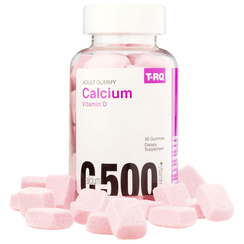 T-rq, kalsium 500 + vitamin d, 30 gummier