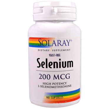 Solaray, سيلينيوم، 200 ميكروجرام، 90 كبسولة