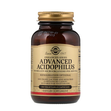 Solgar, Advanced Acidophilus, 100 Vegetable Capsules