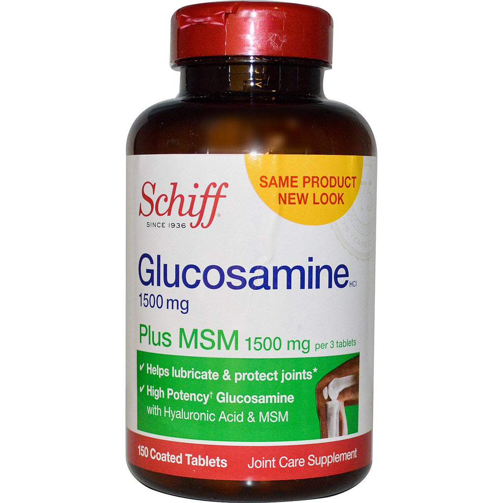 Schiff, glucosamin plus msm, 150 overtrukne tabletter