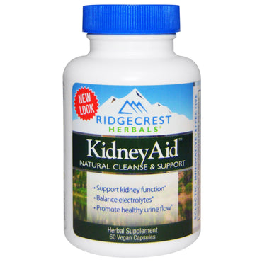 RidgeCrest Herbals, Kidney Aid, 60 Veggie Caps
