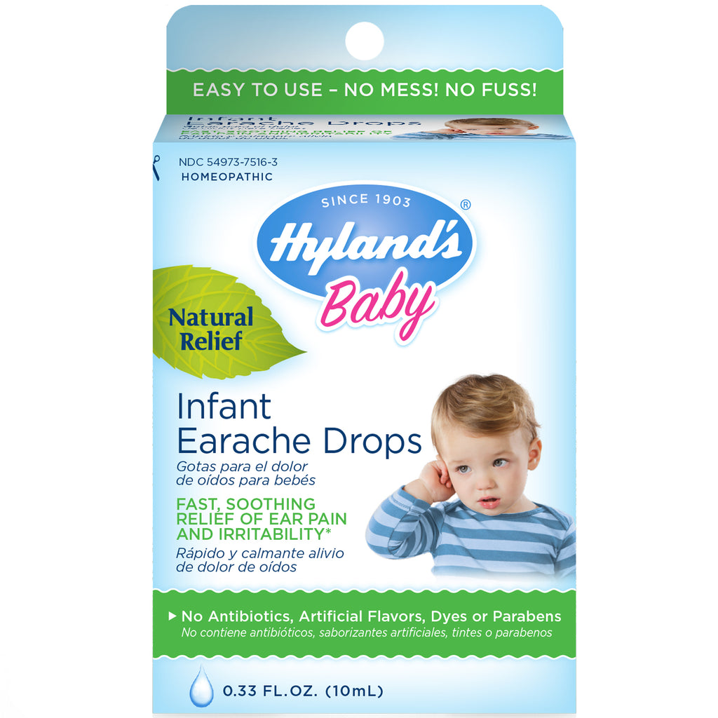 Hyland's, Bebé, Gotas para el dolor de oído infantil, 10 ml (0,33 oz. líq.)