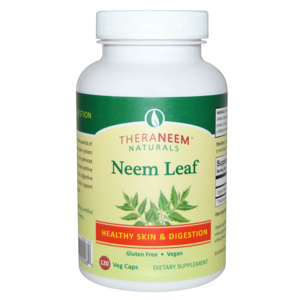 Organix South, TheraNeem Naturals, frunze de neem, piele și digestie sănătoasă, 120 de capsule vegetale