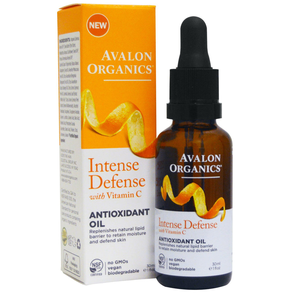 Avalon s, intenst forsvar, med vitamin C, antioksidantolje, 1 fl oz (30 ml)