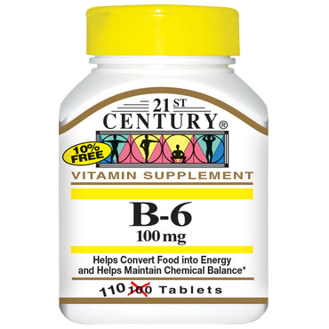 21. århundrede, B-6, 100 mg, 110 tabletter