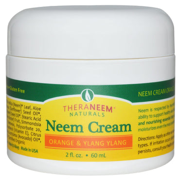 Organix South, TheraNeem Naturals, Crema de neem, naranja e ylang ylang, 2 fl oz (60 ml)