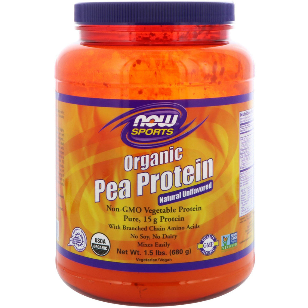 Now Foods, Sports,  Pea Protein, Natural Unflavored, 1.5 lbs (680 g)