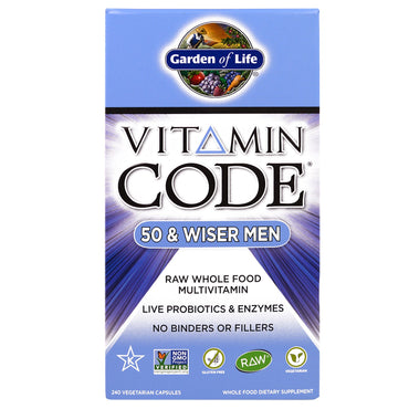 Garden of Life, Vitamin Code, 50 & Wiser Men, 240 Vegetarian Capsules