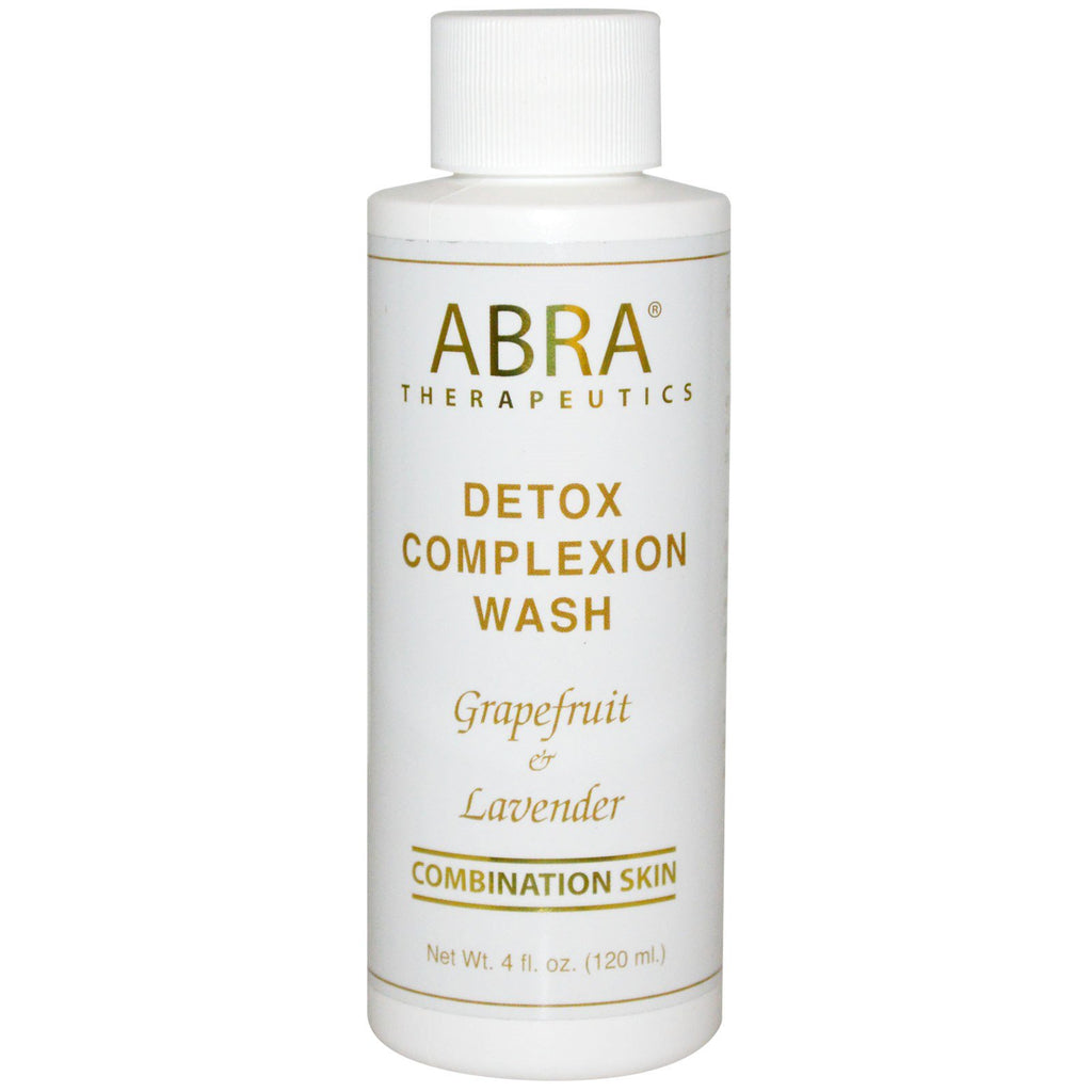 Abra Therapeutics, Detox Complexion Wash, grapefrukt og lavendel, 4 fl oz (120 ml)