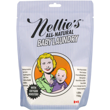 Nellie's All-Natural, Entièrement naturel, Lessive pour bébé, 1,6 lb (726 g)