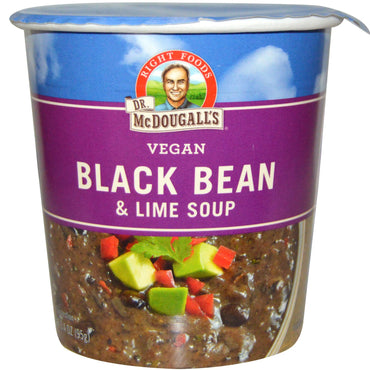 Dr. McDougall's, Sopa de frijoles negros y lima, 3,4 oz (95 g)