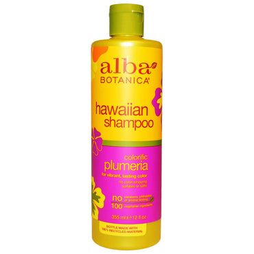Alba Botanica, Hawaiiaanse shampoo, kleurrijke Plumeria, 12 fl oz (355ml)