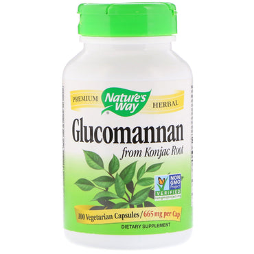 Nature's Way, Glukomannan z korzenia Konjac, 665 mg, 100 kapsułek wegetariańskich