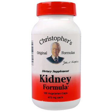 Christopher's Original Formulas, Fórmula renal, 475 mg, 100 cápsulas vegetales