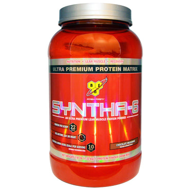 BSN, Syntha-6, Mistura de Proteína em Pó para Bebida, Milkshake de Chocolate, 1,32 kg (2,91 lbs)