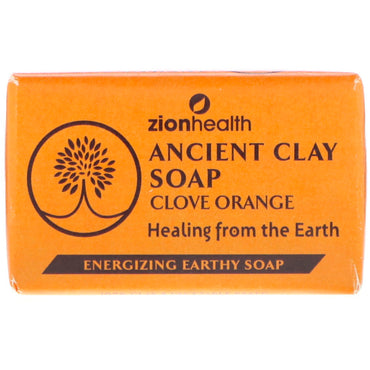 Zion Health, 古代粘土石鹸、クローブ オレンジ、6 oz (170 g)