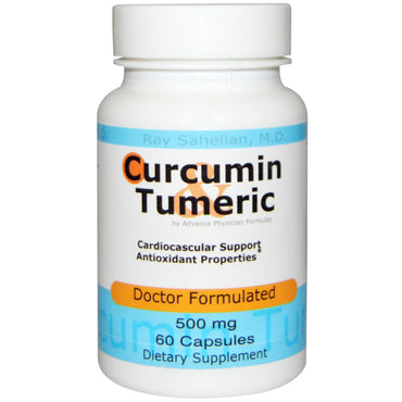 Advance Physician Formulas, Inc., Curcumin Gurkemeie, 500 mg, 60 kapsler