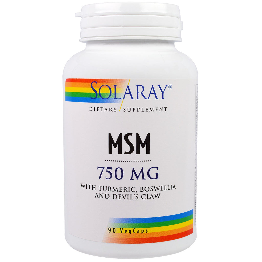 Solaray, MSM, 750 mg, 90 capsule vegetali
