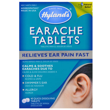 Hyland's, tabletki na ból ucha, 40 tabletek szybko rozpuszczających się