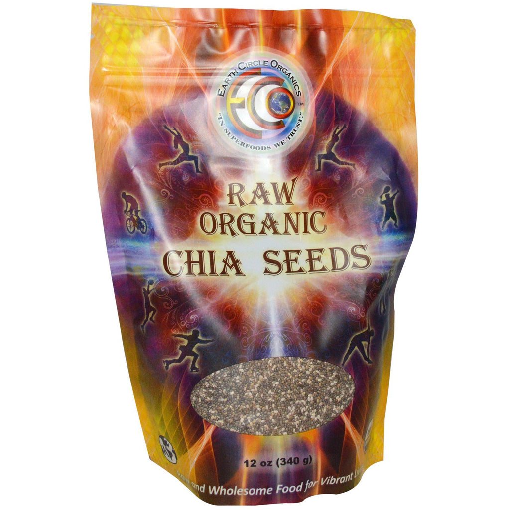 Earth Circle s, semințe de chia crude, 12 oz (340 g)