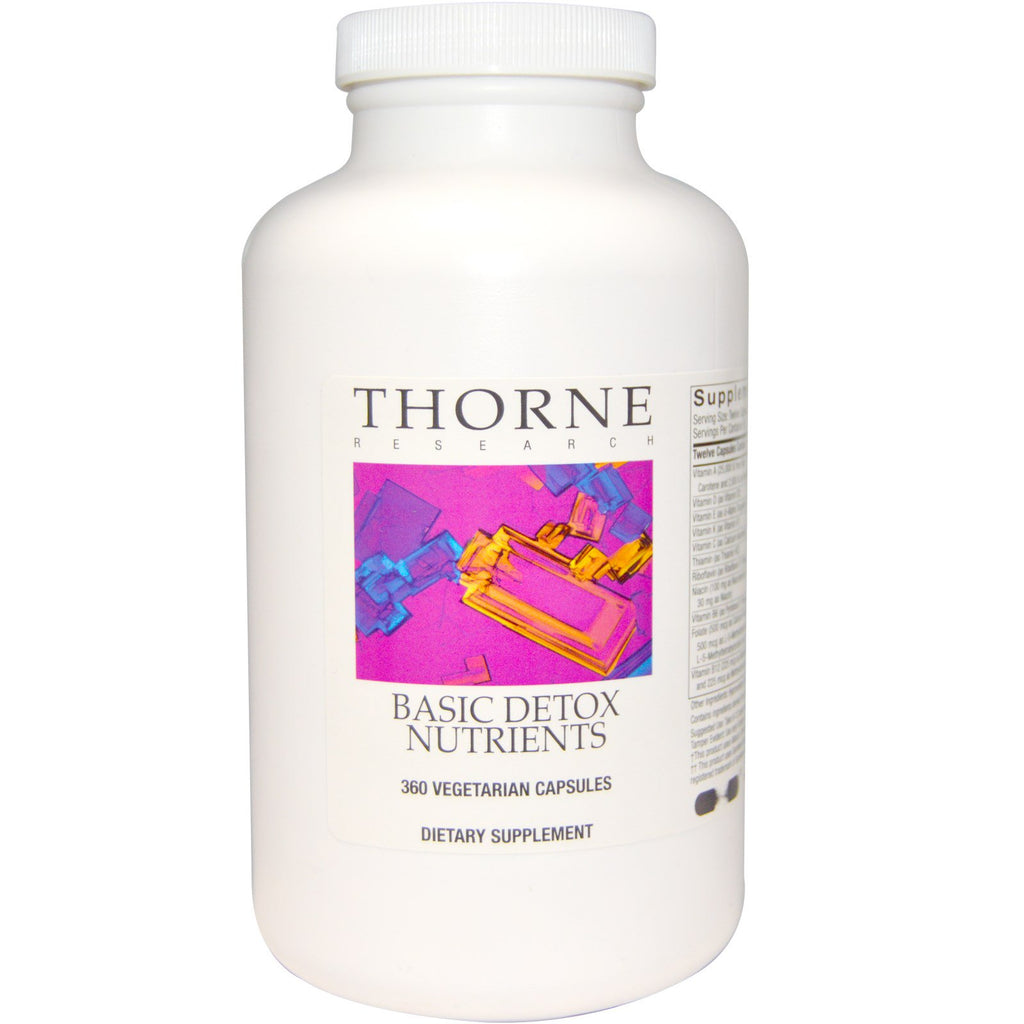 Thorne Research, Nutriments détox de base, 360 capsules végétariennes