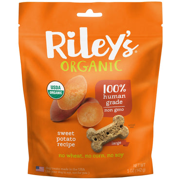 Rileys, hundegodbiter, store bein, søtpotetoppskrift, 5 oz (142 g)