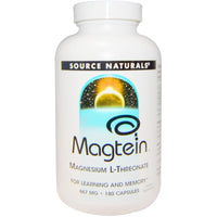 Source Naturals, Magtein, Magnesium L-Threonate, 667 mg, 180 Capsules