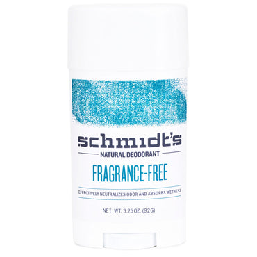 Desodorante natural Schmidt's, sin fragancia, 3,25 oz (92 g)