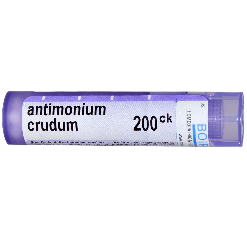 Boiron, enkelvoudige remedies, antimonium crudum, 200ck, ca. 80 pellets