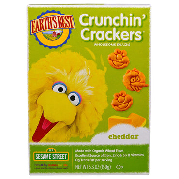 Earth's Best Crunchin' Crackers Sesame Street Cheddar 5.3 oz (150 g)