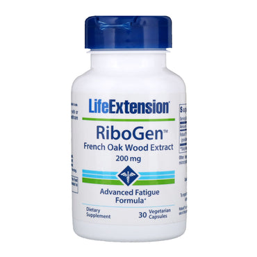 Life Extension, extracto de madera de roble francés RiboGen, 200 mg, 30 cápsulas vegetales