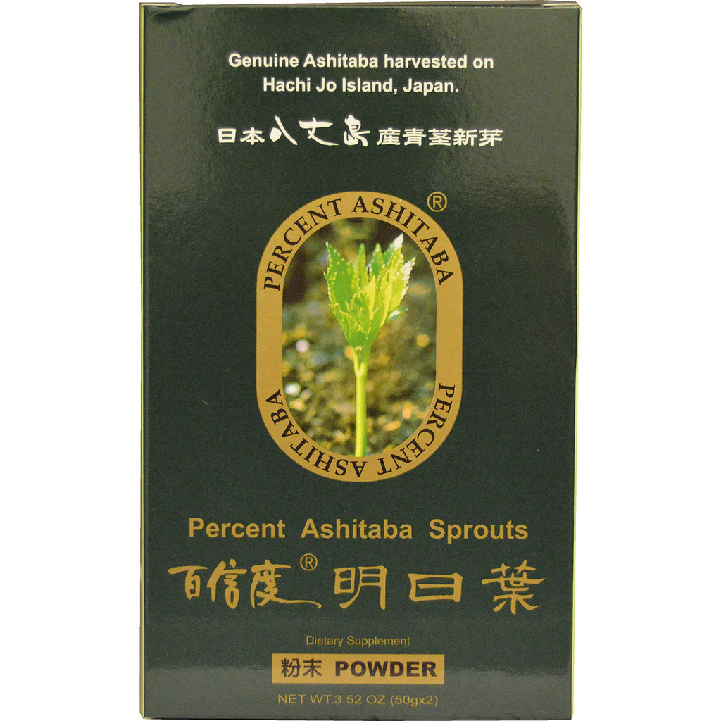 Percent Ashitaba, Ashitaba Sprouts Powder, 2 Packets 1.76 oz (50 g) Each