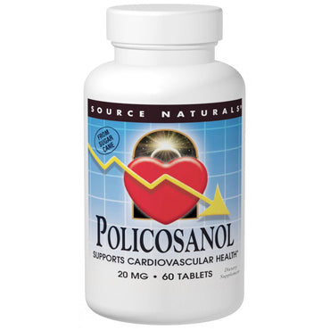 Source Naturals, Policosanol, 20 mg, 60 tabletter