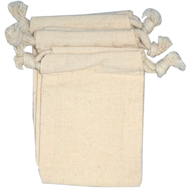 NaturOli, Trousses de toilette en mousseline avec ficelle, 3 sacs