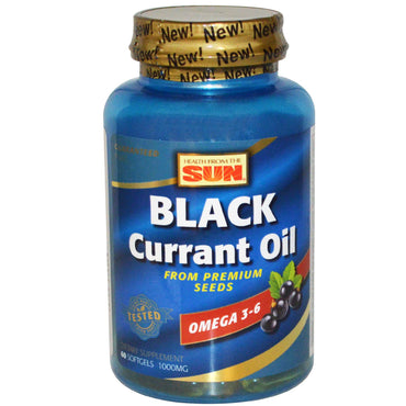 Health From The Sun, Black Currant Oil, 1,000 mg, 60 Softgels