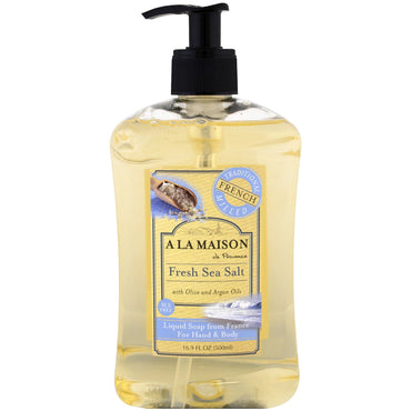 A La Maison de Provence, Hand and Body Soap, Fresh Sea Salt, 16.9 fl oz (500 ml)