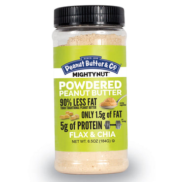 Peanut Butter & Co., Mighty Nut, Powdered Peanut Butter, Flax & Chia, 6.5 oz. (184 g)