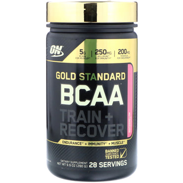 Optimum Nutrition, Gold Standard, BCAA Train + Recover, 수박, 280g(9.9oz)