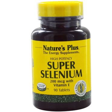 Nature's Plus, Super Selênio, 200 mcg, 90 Comprimidos