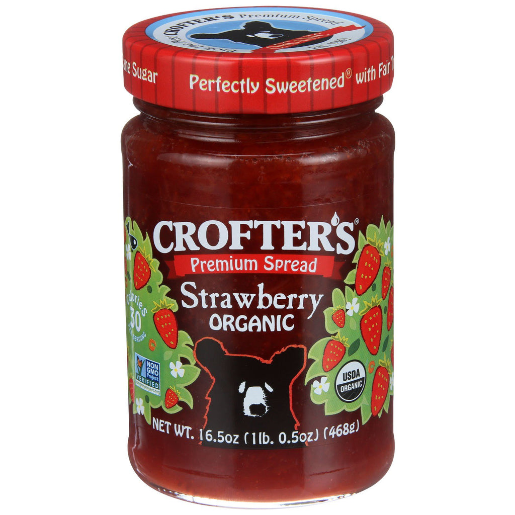 Crofter's, premiumspread, jordgubb, 16,5 oz (468 g)