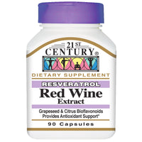 21st Century, Resveratrol Red Wine Extract, 90 Capsules