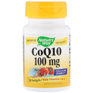 Nature's Way, CoQ10, 100 mg, 30 Cápsulas Softgel