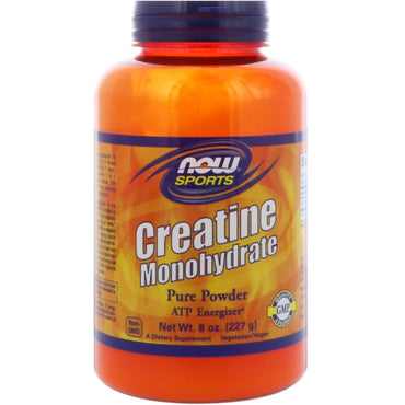 Now Foods, Sports, Créatine Monohydrate, Poudre Pure, 8 oz (227 g)