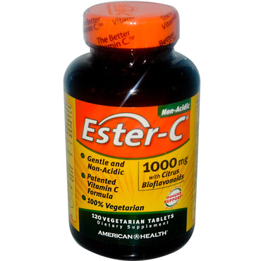 American Health, Ester-C, 1000 mg, 120 vegetarische tabbladen