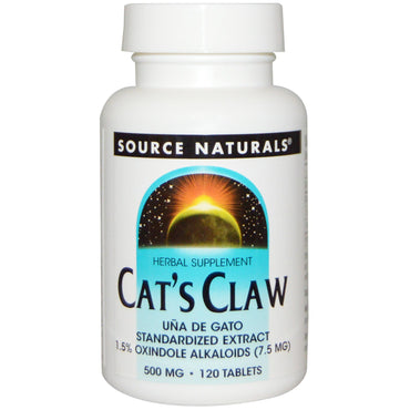 Source Naturals, Cat's Claw, 500 mg, 120 tabletten